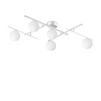 Image of Atlas 5 Light Globe Ceiling White