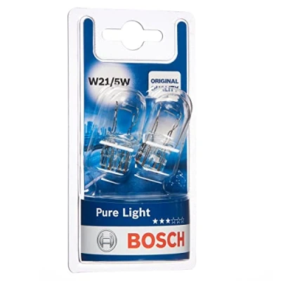 Image of 12V215WW215WPURELIGHT, W215WW3x16q Bulb BOSCH 1 987 301 079 12V 21/5W W21/5W TOYOTA: Yaris III Hatchback, Aygo, Verso, MAZDA: 3 CX 5 II
