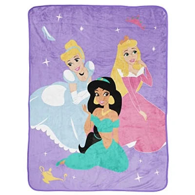 Image of Jay Franco Disney Princess Hang Out 130 x 150cm Fluffy Throw Blanket