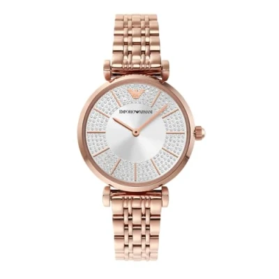 Image of Emporio Armani TWO HAND Watch Rose goldcoloured, Women&#039;s, Size: One Size, gold coloured