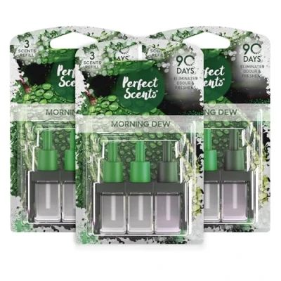 Image of Perfect Scents 3 Air Freshener Refill Pack Compatible with 3volution Morning Dew 20ml