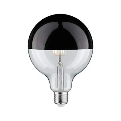Image of Paulmann 28680 LED Filament G125 6 watts lamp Crown Mirror Black Chrome 2700 K Warm White dimmable E27, 6.5 W
