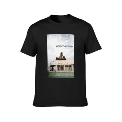 Image of Movie Poster Into The Wild Printed T Shirt Mens Balck Tees Unisex Black L
