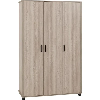 Image of Seconique 3 Door Wardrobe, Engineered Wood, Light Oak Effect, W 1200mm x D 520mm H 1900mm