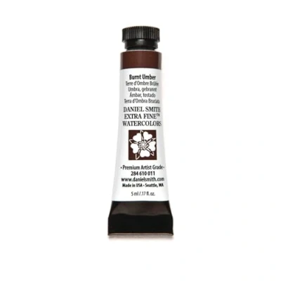 Image of DANIEL SMITH 284610011 Extra Fine Watercolors Tube, 5ml, Burnt Umber