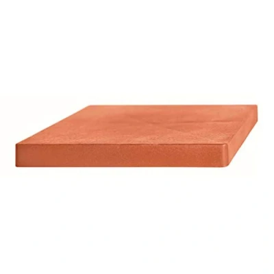 Image of PROSPERPLAST ZA1261 Mobile Platform Square Plastic Plant Stand with 4 Wheels 29.2 x cm Terracotta