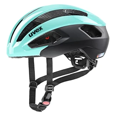 Image of uvex Rise cc Secure Performance Bike Helmet for Men &amp; Women Individual Fit Optimized Ventilation Aqua Black 52 56 cm
