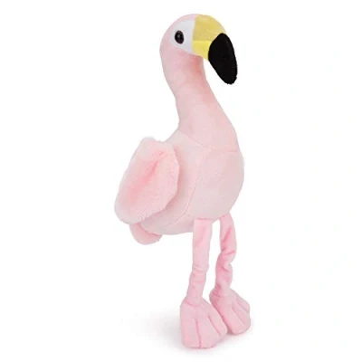 Image of Zappi Co Plush Children&#039;s Stuffed Soft Cuddly Toy Part of Safari Animals Collection, Perfect for Kids (20cm Height)(Flamingo)