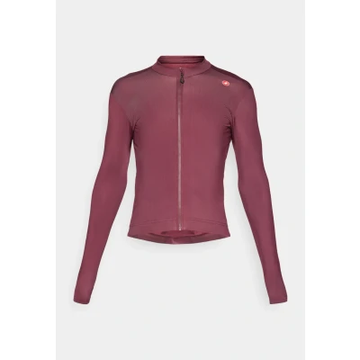 Image of Castelli Espresso Thermal Cycling Jersey, Men&#039;s, Size: Large, Deep bordeaux