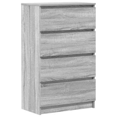 Image of vidaXL Sideboard Grey Sonoma Engineered Wood Console Cabinet Ample Storage Space Flexible Door Assembly Suitable for Living Room
