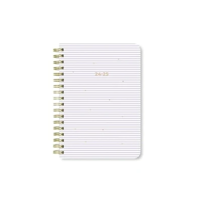 Image of Letts of London Stripes A6 Academic 2024/2025 week to view diary Lilac
