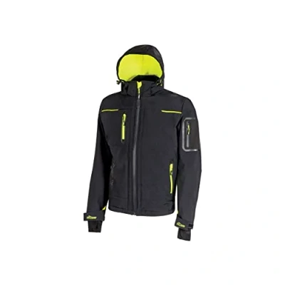 Image of U POWER Space Polyester Spandex Jacket Black Carbon Size S