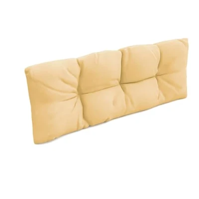 Image of POKAR Euro Pallet Pillow Waterproof 1x Back Cushion 120x40cm, Cold Foam, Removable Covers, Home and Garden Furniture, for Summer House Sofa, without Pallets, Beige