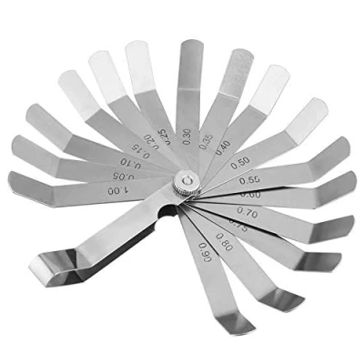 Image of 0.05 1.00mm Curved Metric Ruler Stainless Steel Feeler Gauge Gage Welding Inspection Tool