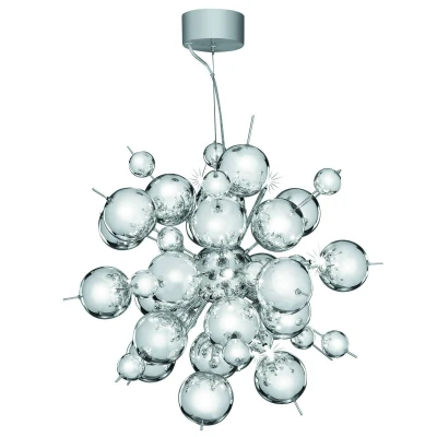 Image of Molecule 12 Light Ceiling Pendant Chrome, G4 Bulb