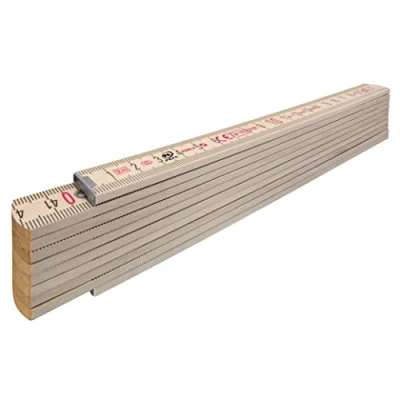 Image of STABILA 14348 Wooden Folding Ruler Type 407 N 2 m Natural Metric Scale