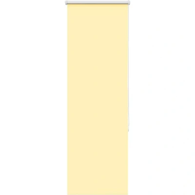 Image of vidaXL Roller Blind Blackout Yellow 55x175 cm Fabric Width 50.7 Polyester