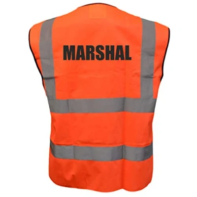 Image of Staff Orange Hi Vis Viz Safety Vest Waistcoat Reflective High Visibility EN471 BS large