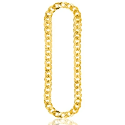 Image of Gold Gangster Chain Chav Necklace Hip Hop Rapper Jewellery Pimp Fancy Dress Accessory Chunky Chavs