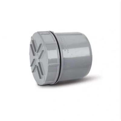 Image of Polypipe SA62G Grey 110 mm Screwed Access Plug Cap Spigot Tail,