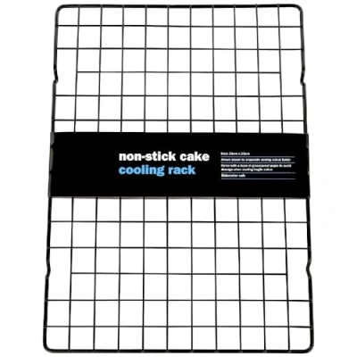 Image of Concept4u Cake Cooling Tray 25cm x 35cm Perfect for Freshly Baked Cakes, Muffins, Cookies &amp; Biscuits, Metal Wire Non Stick Racks
