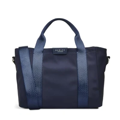 Image of RADLEY London Highgate Hill Responsible Small Ziptop Top Handle Bag for Women, in Navy Recycled Polyester