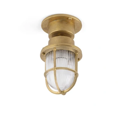 Image of Mauren 1 Light Outdoor Pedestal Brass IP44, E27
