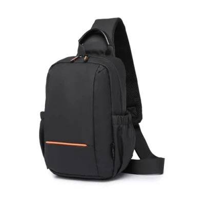 Image of Kono Sling Bag Small Chest Lightweight Shoulder for Men Women Waterproof Crossbody Sport Hiking Cycling Travel Outdoor (Black)