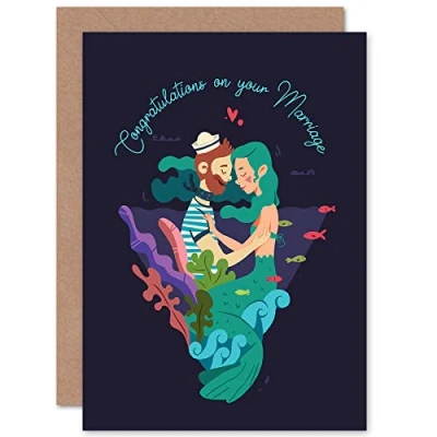 Image of Wee Blue Coo Sailor Congratulations Marriage Greetings Card