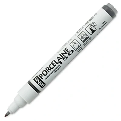 Image of Pebeo Porcelaine 150 China Paint Fine Tip Marker, Earth Brown,Earth Brown
