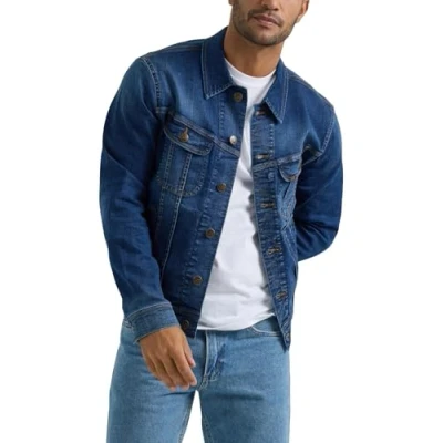 Image of Lee Men&#039;s Extreme Motion Rider Jacket Denim, Driftwood, S