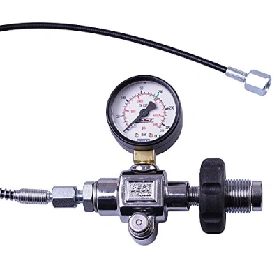 Image of Best Fittings DIN PCP Air Gun Rifle Charger Filling Charging Adaptor Hose Gauge