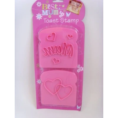 Image of PMS MUM/BEST MUM TOAST STAMP IN BLISTER CARD PINK STAMPS