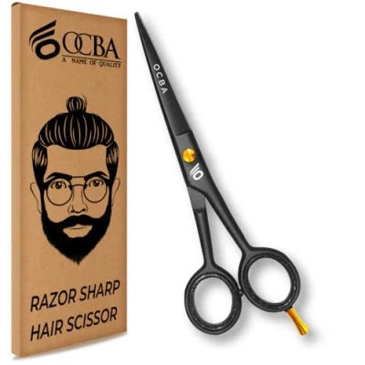 Image of OCBA Professional Hairdressing Scissors for Barbers &amp; Hairdressers 6&quot; Stainless Steel Hair Cutting Men Women