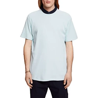 Image of ESPRIT Men&#039;s 033eo2k301 T Shirt, Light Aqua Green, XS