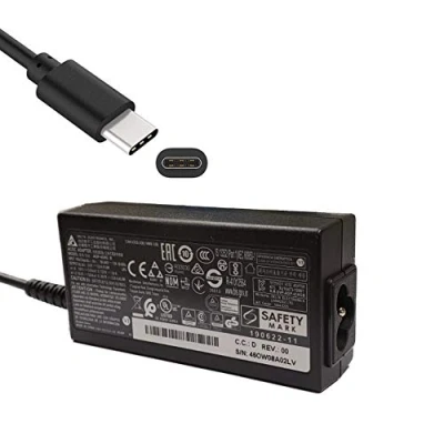 Image of Delta 45W 20V 2.25A USB C Charger Compatible with DELL XPS 13 9370 9250 T02H LATITUDE 7389 7390 7370 KR7FK 36HFH DP/N: 0C036Y, Model: LA45NM171