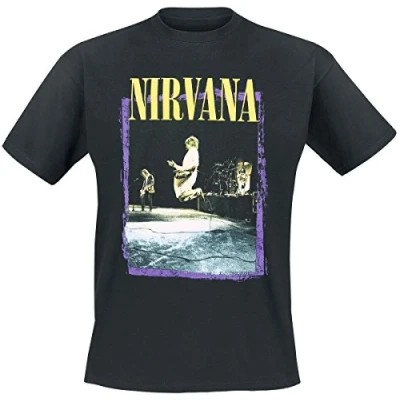 Image of Nirvana Stage Jump T Shirt Black XL