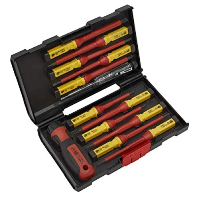 Image of Sealey Premier Screwdriver Set 13pc Interchangeable VDE Approved