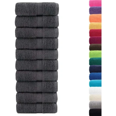 Image of vidaXL Premium Guest Towels SOLUND 50pcs Anthracite 30x50cm 600gsm