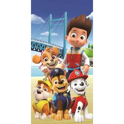 Image of Jerry fabrics AC Déco Paw Patrol Beach Towel in Cotton Multi Coloured 70 x 140 cm, 22TW228