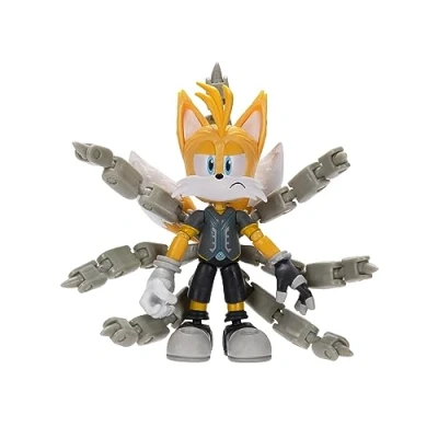 Image of Sonic Prime 5&quot; Tails Nine Articulated Action Figure. Perfect For Any Fan. Collect The Whole Troupe with Sonic, Mr. Dr Eggman and Thorn Rose Available Too!