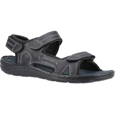 Image of Hush Puppies Alistair Sandal Mens Summer, Black, 9 UK