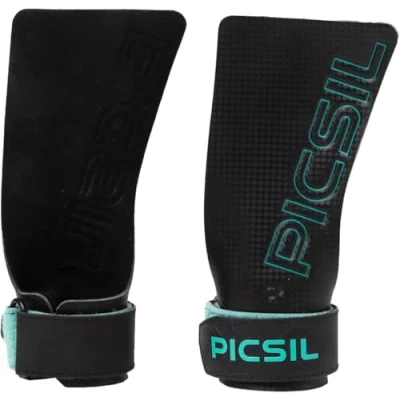 Image of PICSIL Falcon Grips, Tough &amp; Resistant Workout Hand Grips for Weightlifting Gymnastics, Made of Soft, Breathable Carbon Fabric, Blocks Rips, Calluses, Blisters, Unisex (G+)