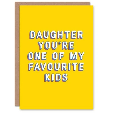 Image of Artery8 Birthday Card One of Favourite Kids For Daughter Greeting Fun Funny Humour Joke