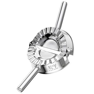 Image of Best Utensils Stainless Steel Ravioli Mold Pierogi Dumpling Maker Wrapper Pastry Dough Cutter Kitchen Accessories (S: 8 cm)