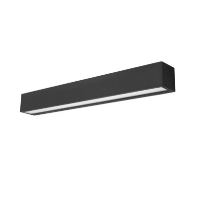 Image of LED Outdoor Wall Light &#039;Lengo&#039; (Modern) in Black Made of Aluminium (1 Source,) from Lucande lamp for Exterior/Interior Walls, House, Terrace und Balcony