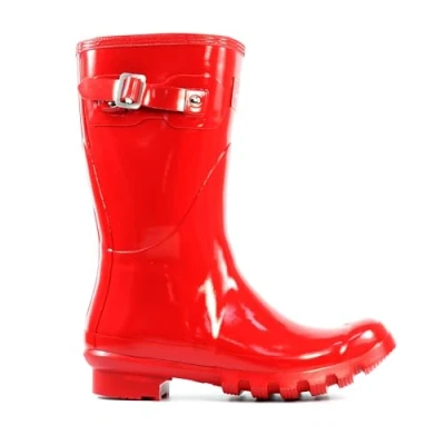 Image of Lunar Sweden Mid Calf Wellington 3 UK Red