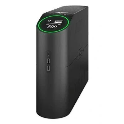 Image of APC Gaming Back UPS Pro, 2200VA/1320W, Battery Backup &amp; Surge Protector for PC and Consoles, 2x UK IEC C13 outlets, RGB Lights, Pure Sine Wave, Midnight (Black) BGM2200B
