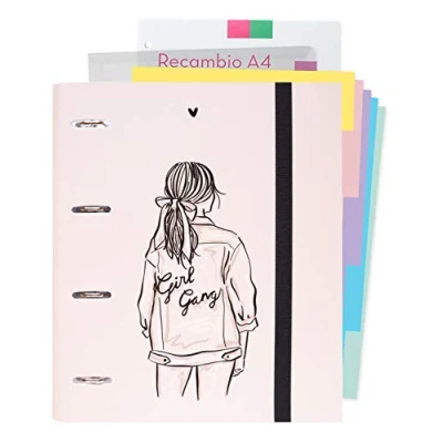 Image of Grupo Erik Ana Marin 4 Ring Binder Premium A4 Folder + 100 Sheets Dividers