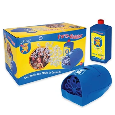 Image of Pustefix Bubble Maker for Kids 1L Party Bubbler, Portable, Blue, Unisex Ideal Babies &amp; Young Children&#039;s Day, Birthday, Engagement, Thanksgiving
